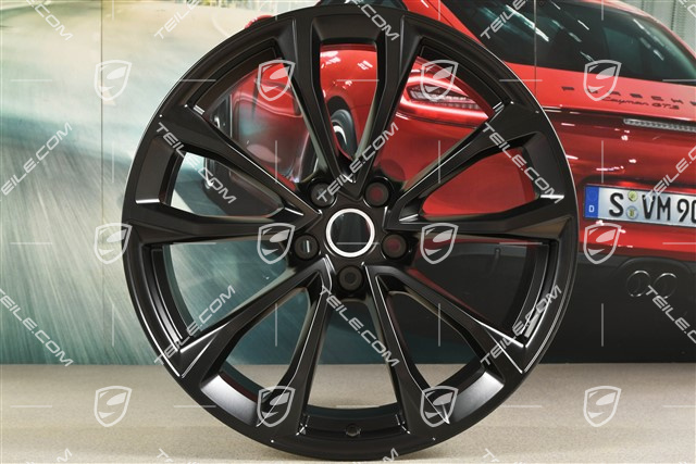 19-inch wheel rim Macan Design-Rad, 9J x 19 ET21, black satin mat