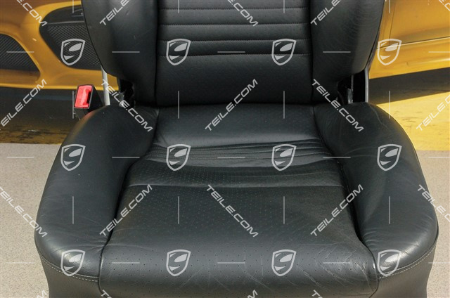 Sitz, manual einstellbar, Heizung, Leder/Kunstleder, Schwarz, L