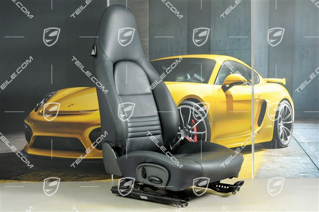 Sitz, manual einstellbar, Leder/Kunstleder, Metropolblau, beschädigt, R