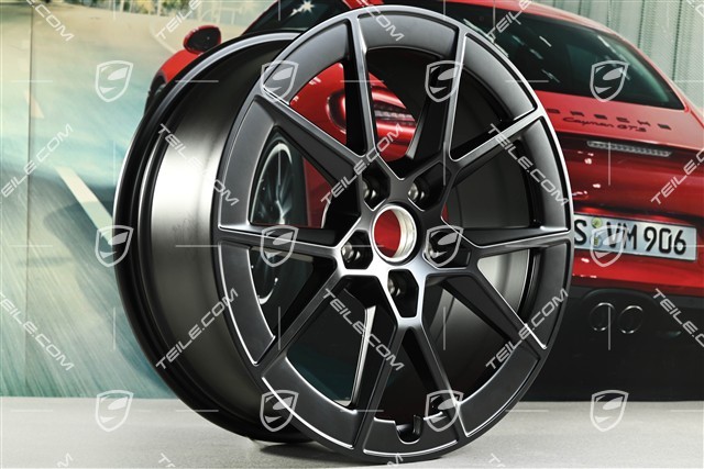 20+21" Carrera S Felgensatz, 8,5J x20 ET50 + 11,5J x 21 ET79, Schwarz Seidenmatt
