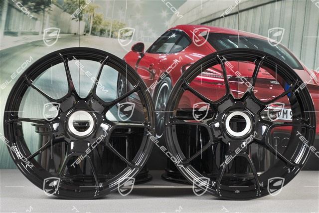 20" Felgensatz 911 Turbo S Exclusive Design, Felgen 11,5J x 20 ET56 + 9J x 20 ET51, Schwarz Hochglanz