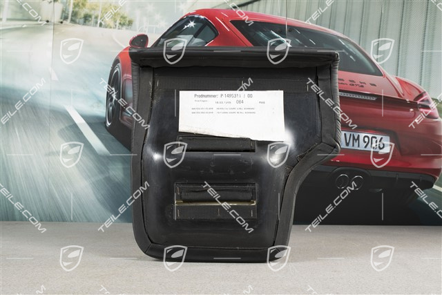 Back seat lower / cushion, Coupe/Targa, draped leather, black, L