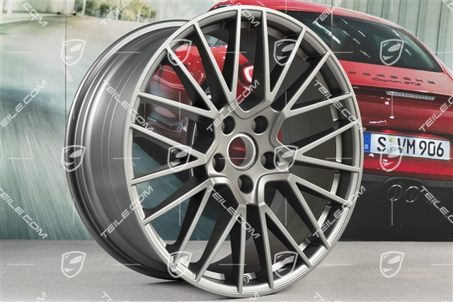 21-inch wheel rim, Cayenne RS Spyder, 9,5J x 21 ET46, Platinum satin mat
