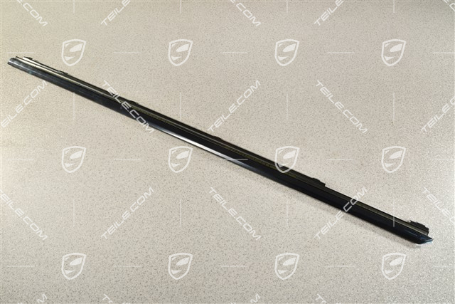 Trim strip / moulding / door shaft incl. seal, front, Black matte, L