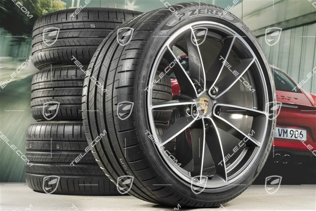 20+21-inch summer wheel set Carrera Classic, rims 8,5J x 20 ET53 + 11,5J x 21 ET67 + NEW Pirelli summer tyres 245/35 R20 + 305/30 R21, with TPM