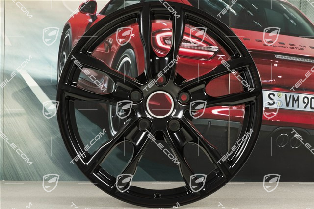 19" Felge Boxster S III, 8J x 19 ET57, Schwarz Hochglanz