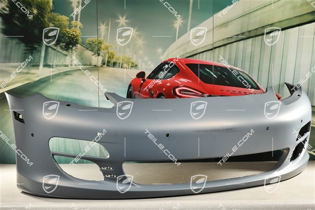 Front bumper, with holes for headlight washer system and PDC sensors, USA version