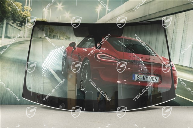 Windscreen / Windshield, heat-insulating with tinted top