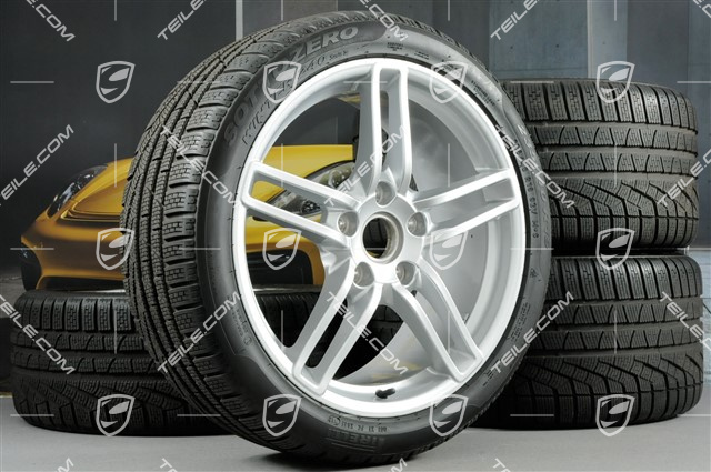 19" Komplet kół zimowych Carrera, felgi 8,5J x 19 ET54 + 11J x 19 ET48 + NOWE opony zimowe 235/40 R19 + 295/35 R19, bez czujników ciśnienia
