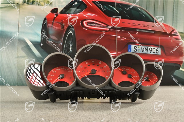 Prędkościomierz / licznik / zegary, 6-stopniowa manualna skrzynia biegów, tarcze zegarów czerwone