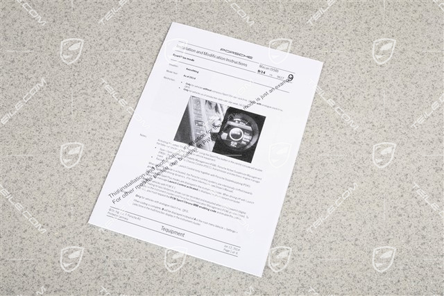 Uzupełnienie / rozszerzenie o pakiet Sport Plus, dla samochodu nie wyposażonego w kompas / wymaga kodowania