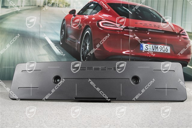 Front bumper number / licence plate support, black matte