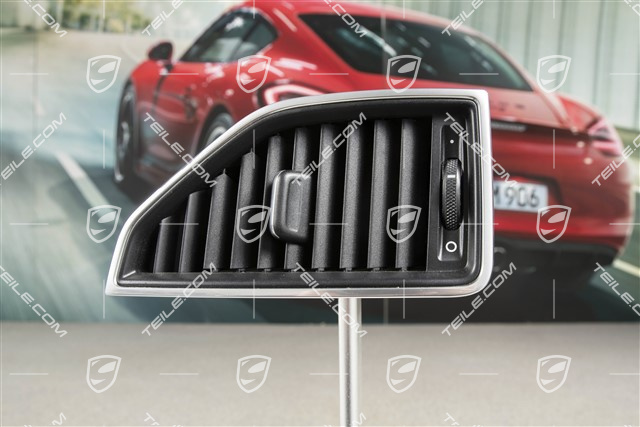 Dashboard centre vent / nozzle / defroster trim, Galvano silver, L