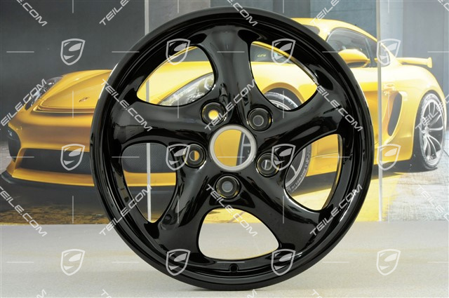 17-inch Carrera wheel set, 7J x 17 ET55 + 9J x 17 ET55, black high gloss