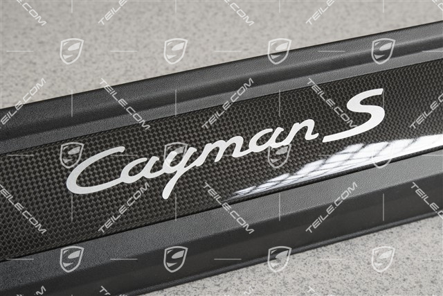 Einstiegleiste, Carbon, mit Schriftzug "Cayman S", R