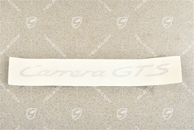 Schriftzug seitlich "Carrera GTS", Silber, Dekorfolie, L=R