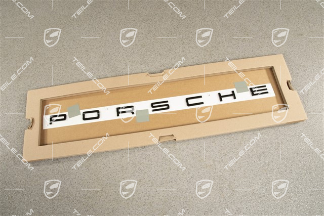 Emblemat / napis "PORSCHE", czarny połysk