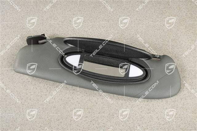 Osłona przeciwsłoneczna, Coupe, skóropodobna, Stone grey, L