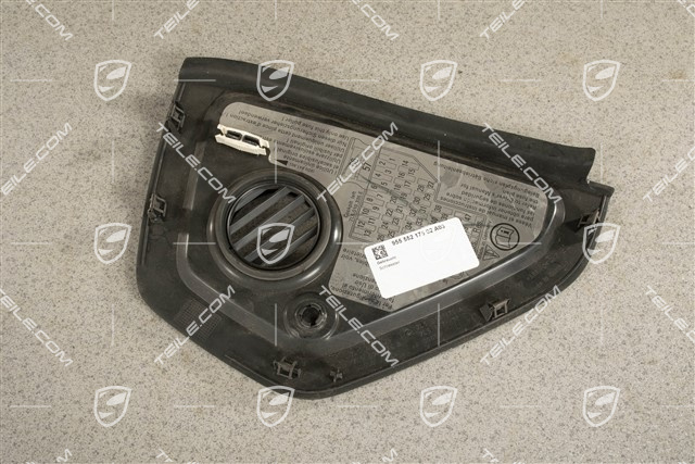 Cover, Dashboard trim, Black, L