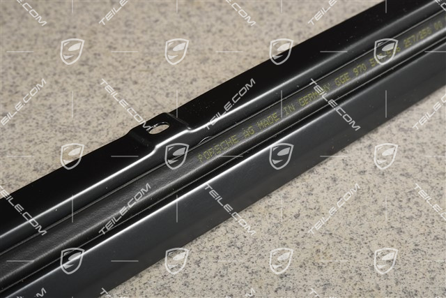 Trim strip / moulding / door shaft incl. seal, front, Black matte, L
