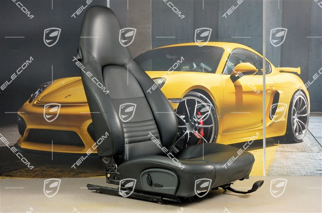 Seat, manual adjustable, leather, Metropole blue, damaged, R