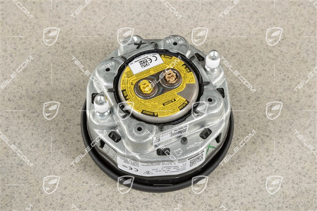 Airbag-Einheit, Leder, Schwarz