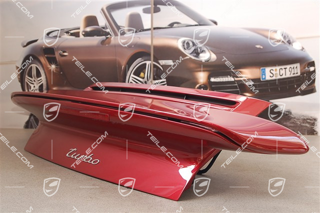 Turbo engine lid, incl. rear spoiler, CONVERTIBLE, complete