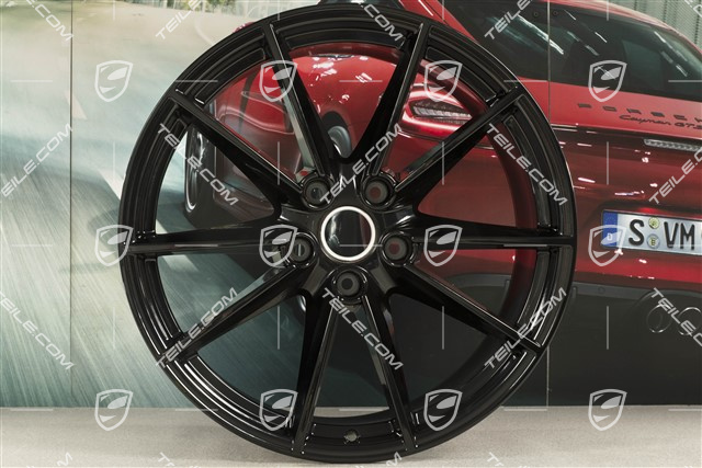 21" Felge Carrera S, 11J x 21 ET66, Schwarz Hochglanz