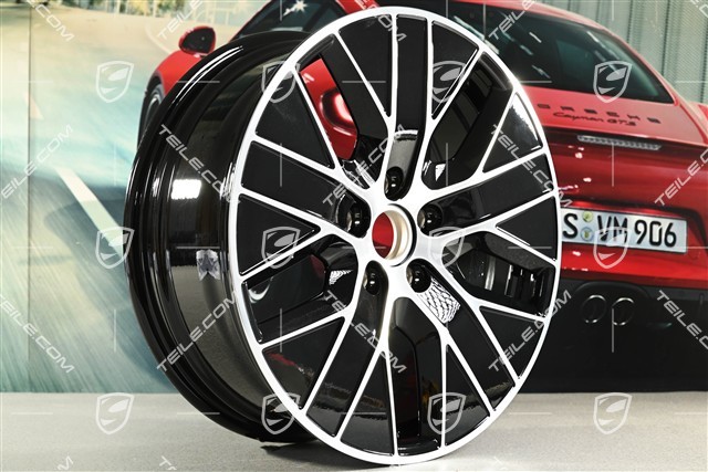 20" felga Macan S, 7,5J x 20 ET32, czarny wysoki połysk