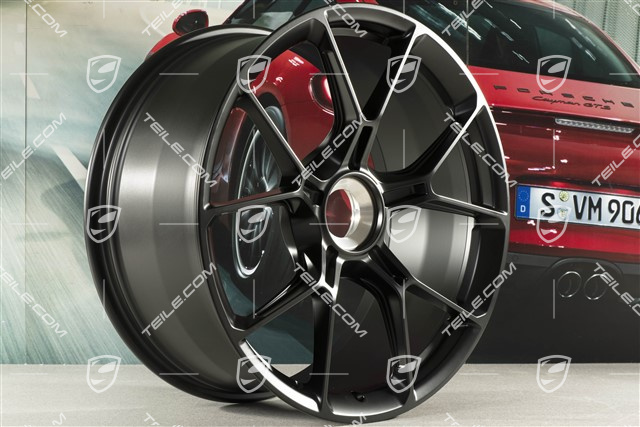 20"+21" GT3 Felgen Satz, 9,5J x 20 ET46 + 12J x 21 ET45, schwarz seidenmatt
