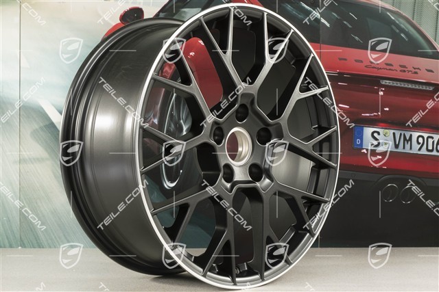 20+21-inch wheel rim set RS Spyder, rims: front 8,5J x 20 ET50 + rear 11,J x 21 ET67, black satin matt