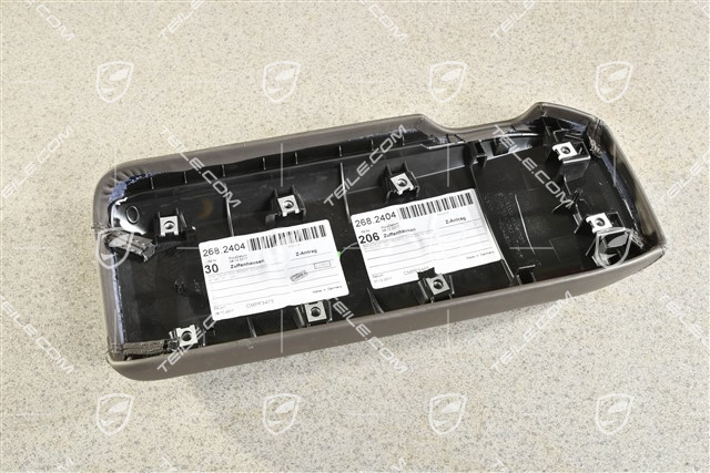 Arm rest cover, leather Agate Grey