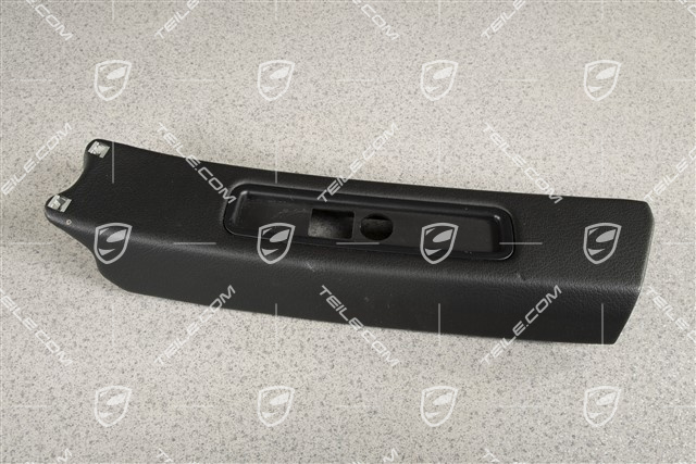 Tapicerka słupka B, Skóropodobna, Czarna, Coupe, L