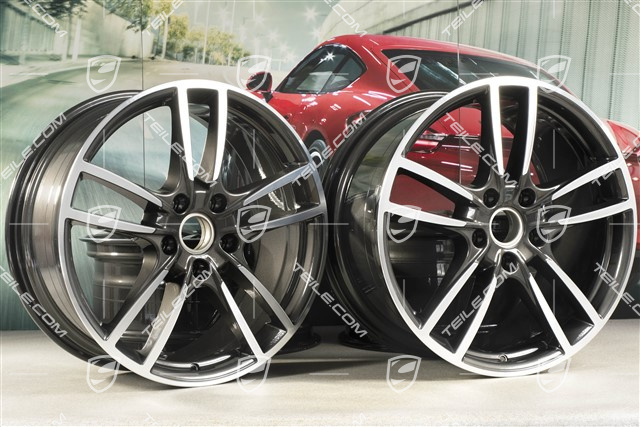 20-inch Cayenne Sport wheel rim set, 10,5J x 20 ET64 + 9J x 20 ET50,