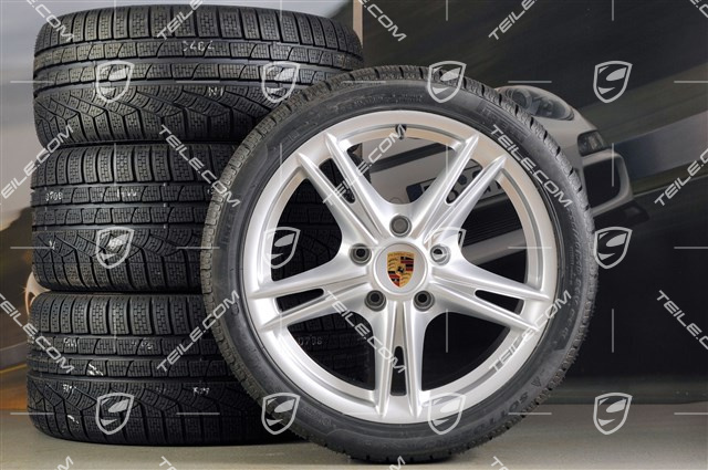 18" Boxster S II Winterräder Satz (Felgen mit Reifen), Felgen vorne 8J x 18 ET57 + hinten 9J x 18 ET43 + Reifen 235/40 ZR18 + 255/40 ZR18