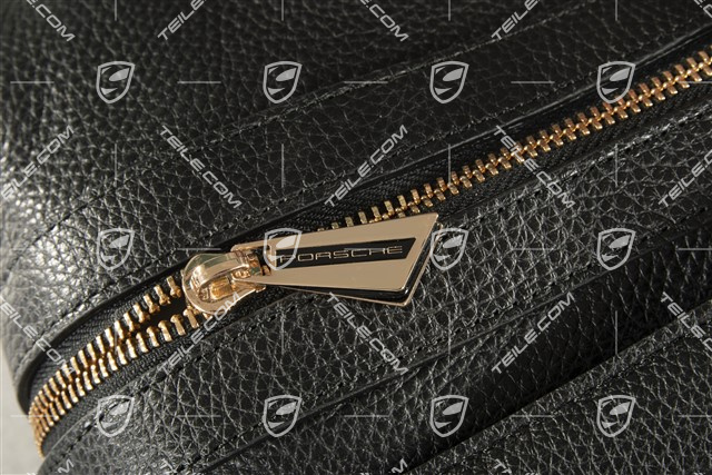 Touring bag / pocket, with hi-visibility vest & warning triangle, LEATHER