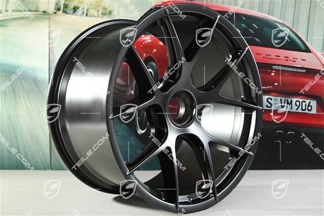 21-inch GT3 Magnesium wheel rim, 12J x 21 ET45, black satin matt