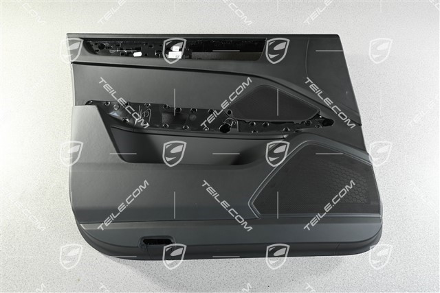 Tapicerka przednich drzwi skórzana club, czarna, L