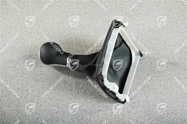 Spyder, Schaltknauf /Schalthebelknopf mit Schaltmanschette Leder, 6-Gang Schaltgetriebe