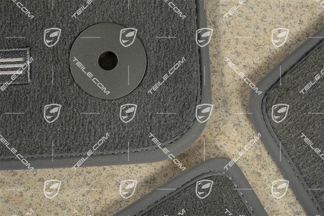 Fußmatten Satz, 4 Teile, schiefergrau