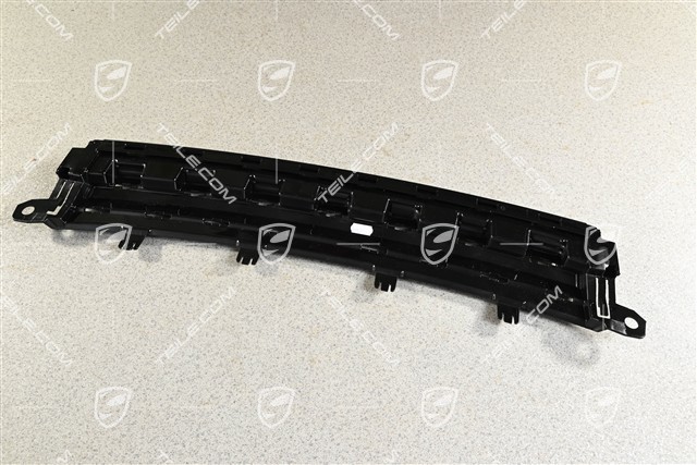 Trim, upper / rear, Porsche logo, black matte
