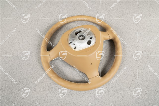 Lenkrad, 3-Speichen, Leder, sandbeige