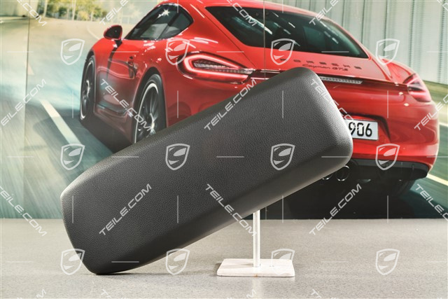 Dekiel / osłona podłokietnik, skóropodobny, czarny