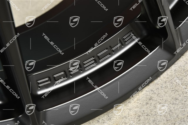 20"+21" 911 zestaw felg lekkiej konstrukcji Carrera, felgi 8,5J x 20 ET50 + 11,5J x 21 ET67, bez opon, czarny satynowy półmat