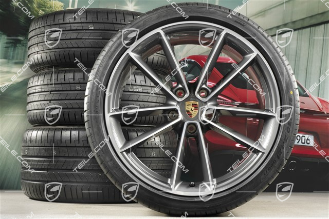 20+21-inch summer wheel set Carrera Classic, rims 8,5J x 20 ET53 + 11,5J x 21 ET67 + NEW Pirelli summer tyres 245/35 R20 + 305/30 R21, with TPM