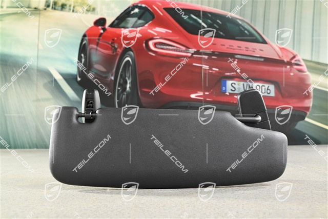 Coupe, Blenda przeciwsłoneczna, z lusterkiem, Czarna, L