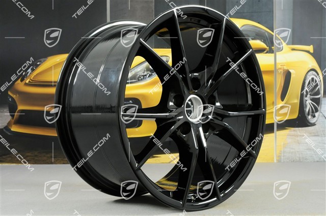 20-inch wheel rim set Carrera S IV, 8,5J x 20 ET49 + 11J x 20 ET78, for winter wheels, C2/C2S, Jet Black Metallic