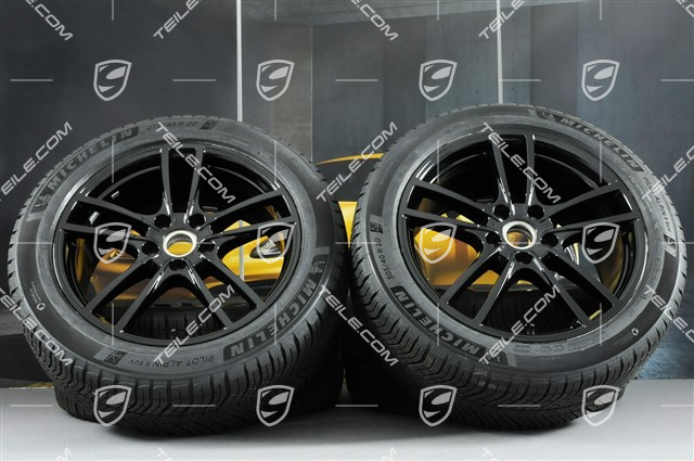 20-inch Cayenne COUPE Sport winter wheel set, rims 9J x 20 ET50 + 10,5J x 20 ET55 + NEW Michelin winter tyres 275/45 R20 + 305/40 R20, with TPMS, black high gloss