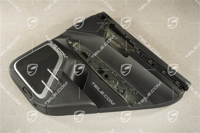 Türverkleidung, hinten, Ohne Sonnenschutzrollo, Glattleder, Schwarz, Klangpaket Burmester, R