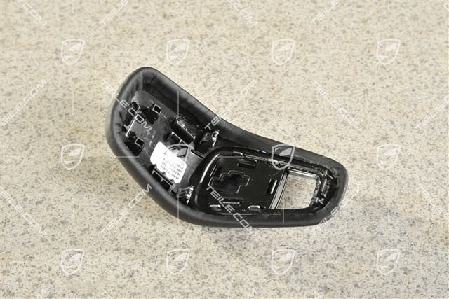 Wählhebelgriff Oberteil, Leder, Schwarz